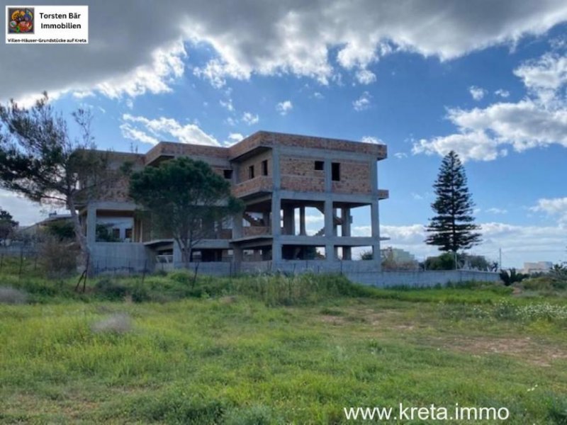 Gouves Nordost Kreta Apartmenthaus 6 Wohneinheiten ca. Wfl 337m² Rohbau Haus kaufen